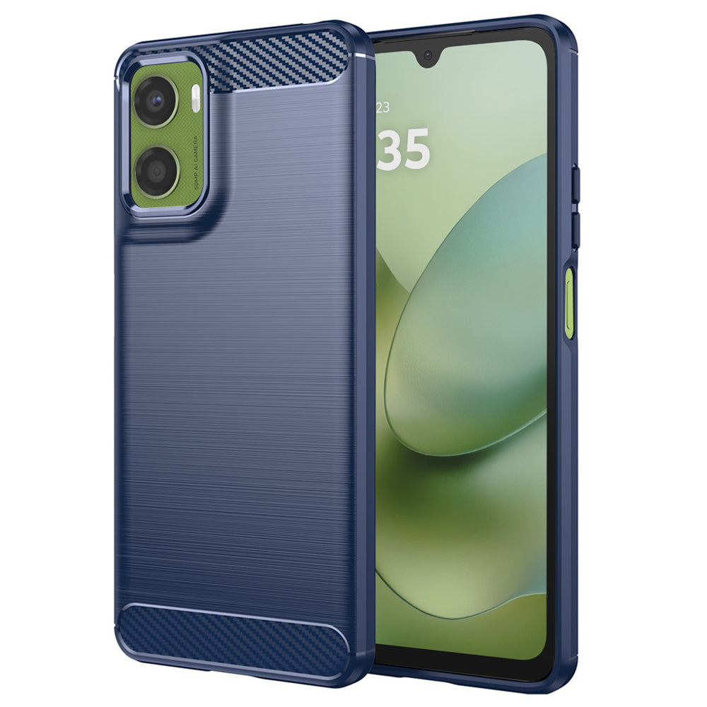 Husa de protectie Techsuit Carbon Silicone compatibil cu Motorola Moto G06 / Moto G06 Power, Albastru