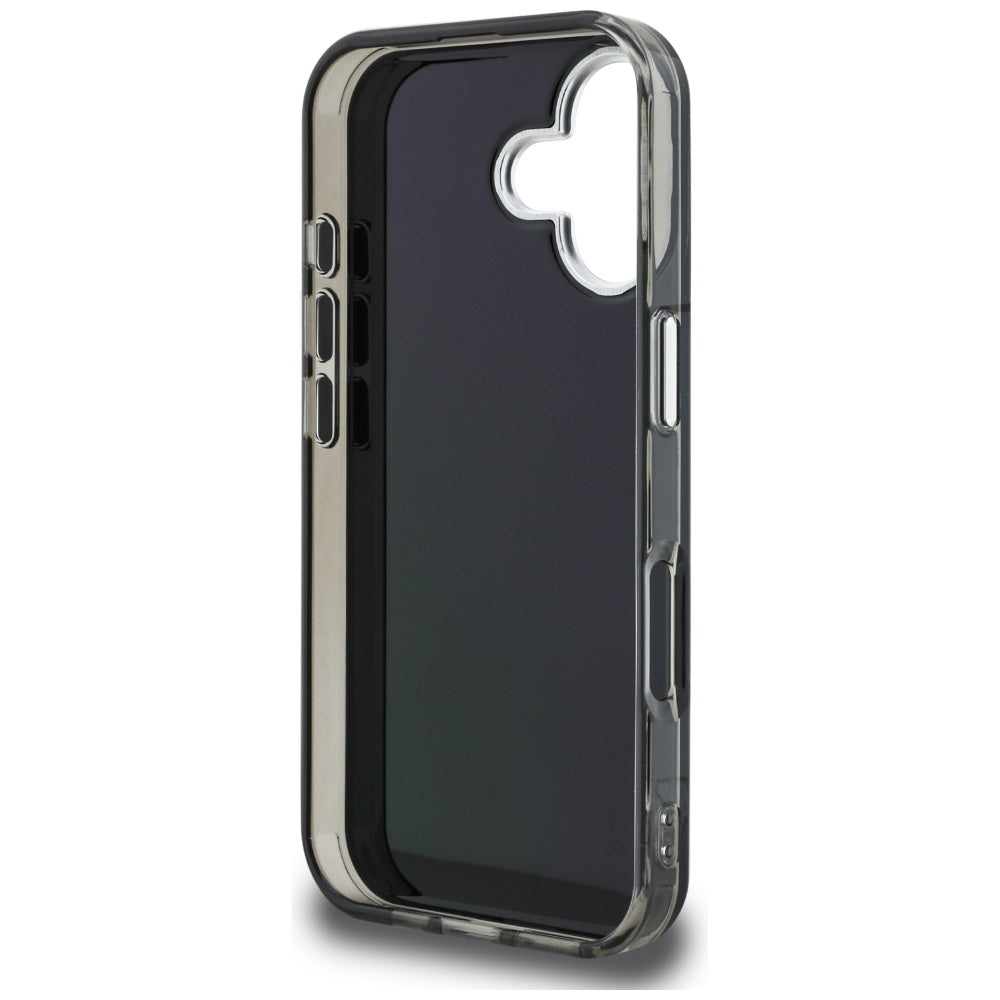 Husă de protecție Karl Lagerfeld IML Aquarelle Karl & Choupette pentru iPhone 16, neagră