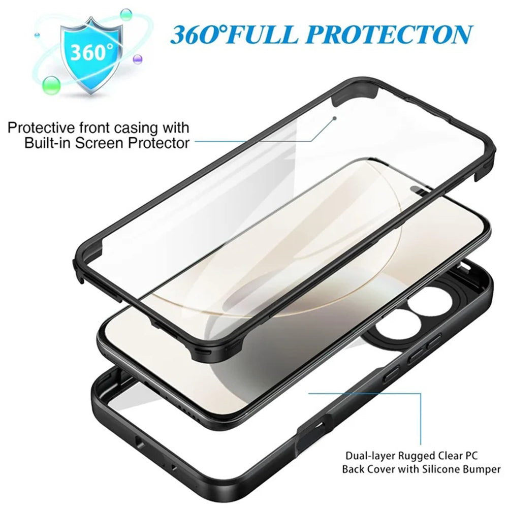 Folie de protectie Techsuit ColorVerse 360 Series + compatibil cu Honor X5c Plus, Albastru