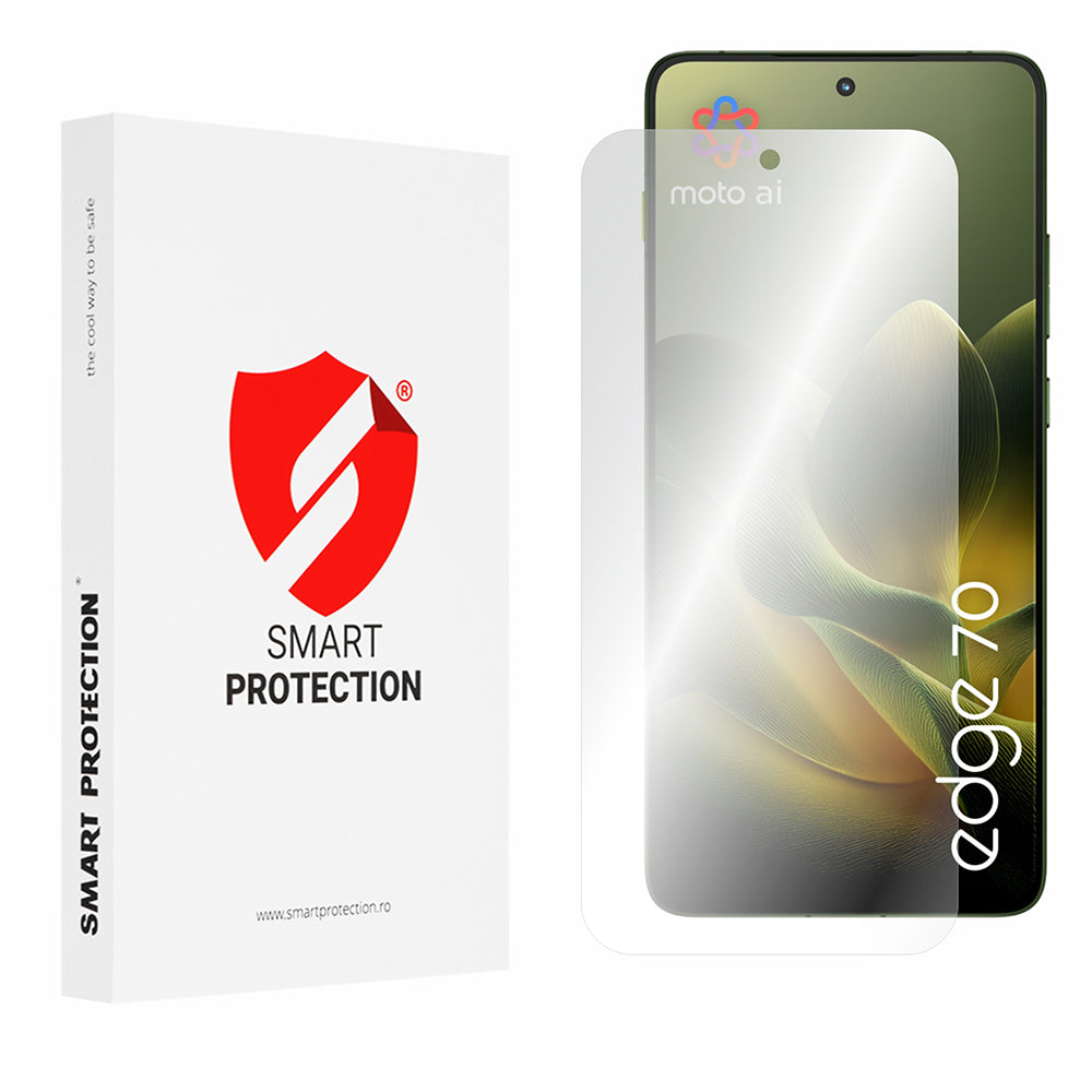 Folie de protectie Smart Protection Premium Classic (set de 2) compatibil cu Motorola Edge 70, Transparent