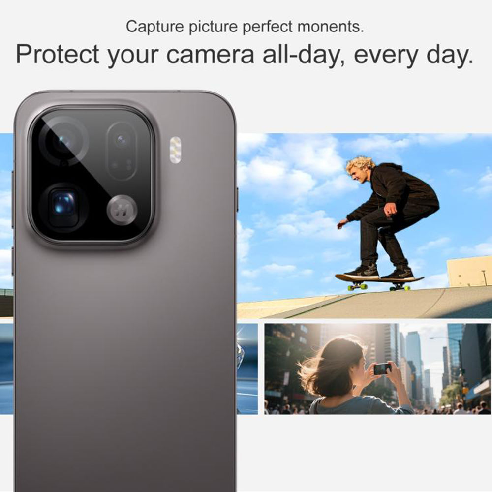 Folie de protectie Techsuit Full Camera Glass compatibil cu Oppo Find X9 Pro, Negru