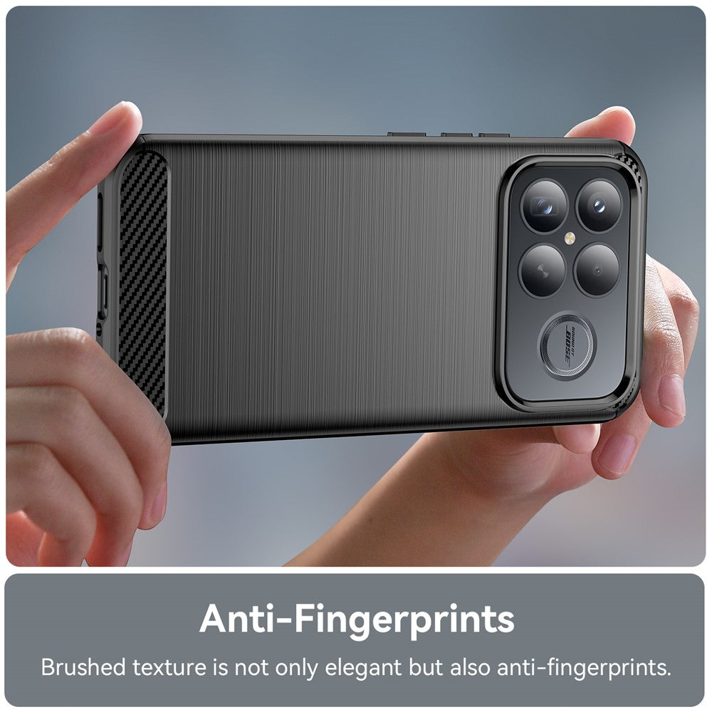 Husa de protectie Techsuit Carbon Silicone compatibil cu Xiaomi Poco F8 Ultra, Negru