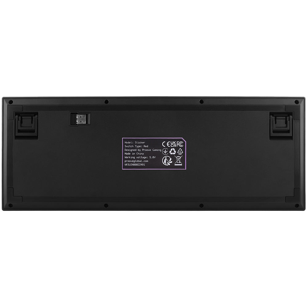Tastatura/Mouse Proove Wireless Gaming Keyboard Slicker (WKSLEN00022401), 2.4GHz, Bluetooth 5.2, Type-C, 98 Keys, 4000mAh, 1.8m, Negru