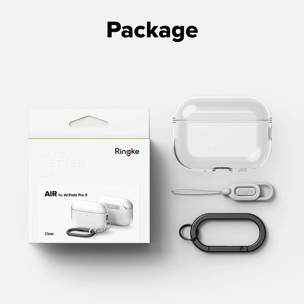 Casti Ringke Protection Case Air Series, for AirPods Pro 3, Transparent