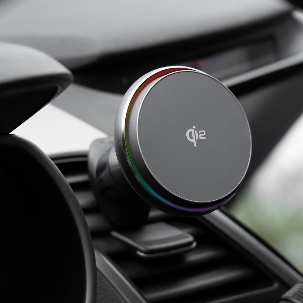 Suport Proove with Wireless Charging Icecore (WHIC15002003), Air Vent, Strong Magnet, Active Cooling, Qi2 15W, Gri