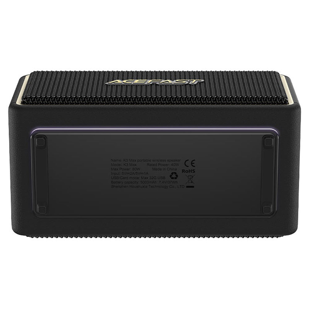 Boxa Acefast K3 Max (K3), Bluetooth 5.4, IPX6, Negru