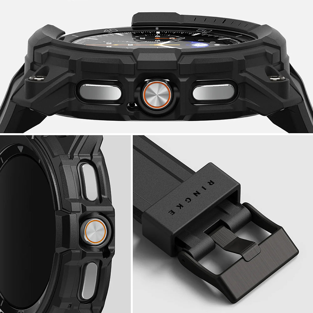 Accesoriu smartwatch Ringke Rugged Gear compatibil cu Samsung Galaxy Watch8 Classic, All Black