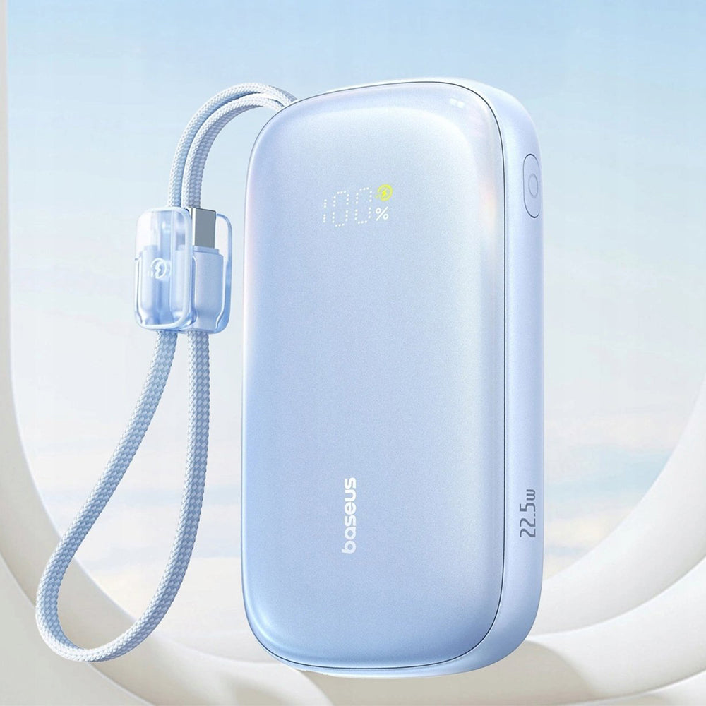 Baterie externa Baseus EnerFill FC21 Qpow 3 Ultra (E0027M03), with Detachable Cable, 20000mAh, 22.5W, USB, USB-C, Galaxy Blue