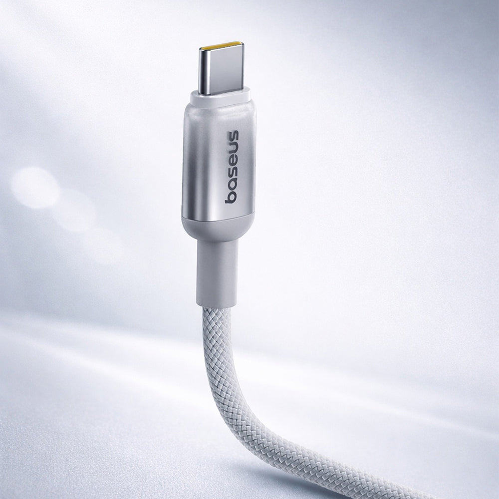 Cablu Baseus Discolor (E0420703), USB-C to USB-C, 100W, 2m, Argintiu