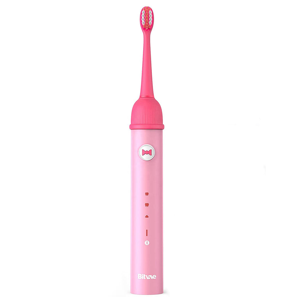 Bitvae Electric Toothbrush (BVK7S), Sonic, for Kids, 3 Smart Modes, with App, 3 Tips Set, Pressure Sensor, IPX7, Roz