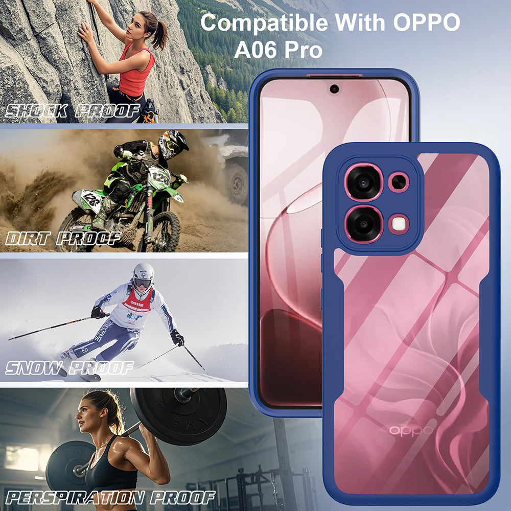 Folie de protectie Techsuit ColorVerse 360 Series + compatibil cu Oppo A6 Pro 4G / A6 Pro 5G, Albastru