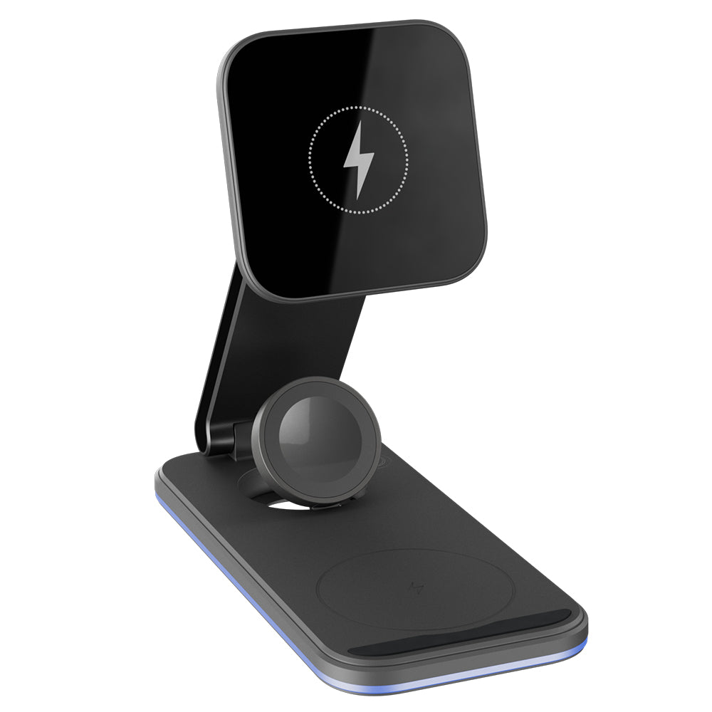 Incarcator Proove Wireless Charging Station Energy Fold (WSEF15010001), MagSafe, 3in1, for iPhone, AirPods, Apple Watch, 15W, Negru