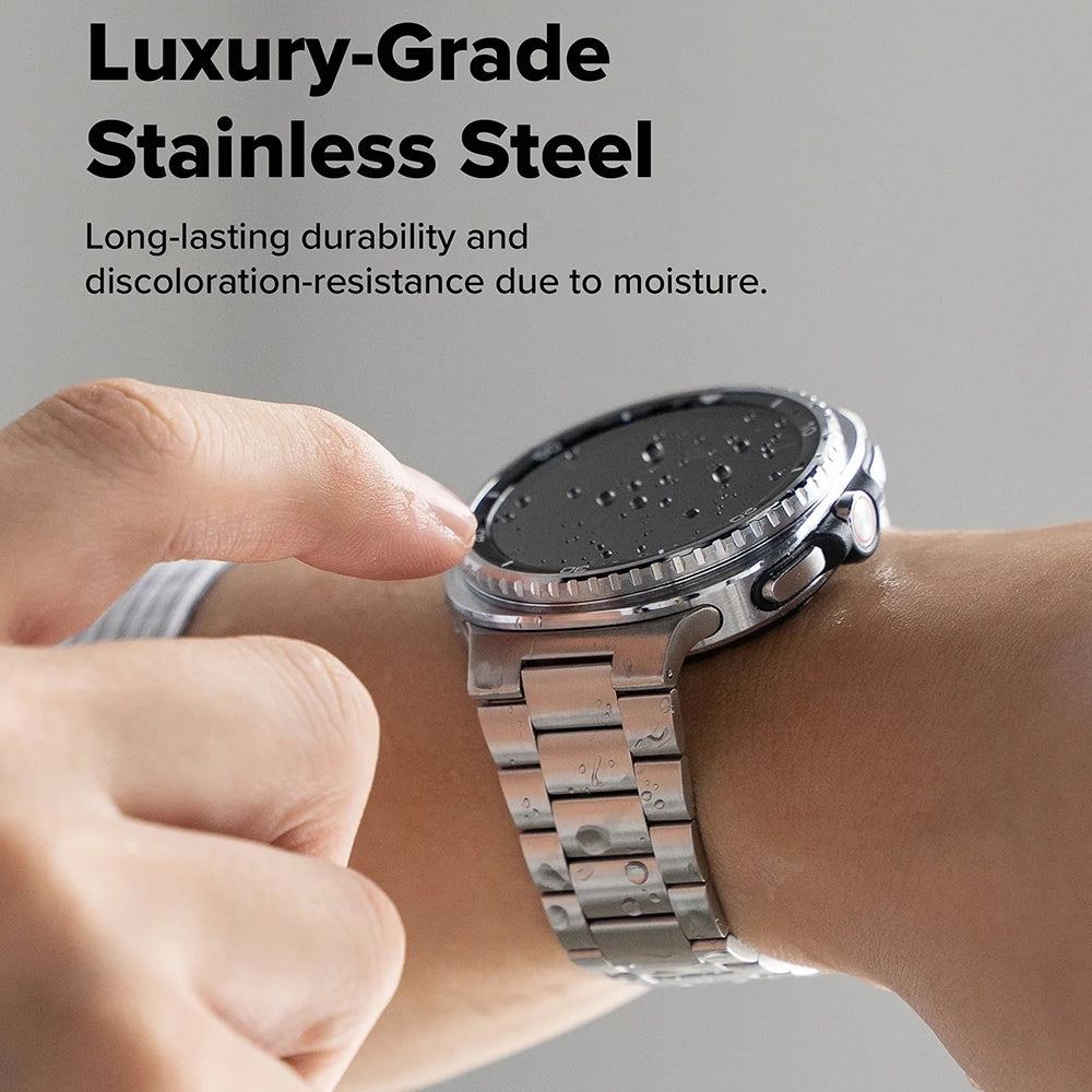 Accesoriu smartwatch Ringke Metal One Air compatibil cu Samsung Galaxy Watch8 40mm/Watch8 44mm/Watch8 Classic, Argintiu