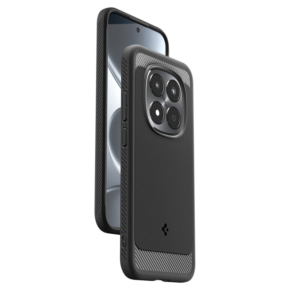 Husa de protectie Spigen Rugged Armor (ACS10460) compatibil cu Xiaomi Redmi Note 15 Pro 5G, Negru Mat