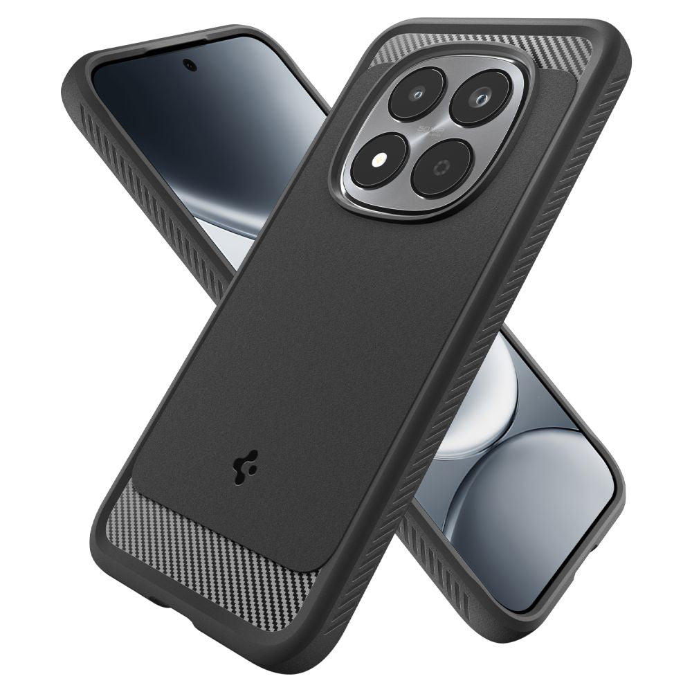 Husa de protectie Spigen Rugged Armor (ACS10460) compatibil cu Xiaomi Redmi Note 15 Pro 5G, Negru Mat