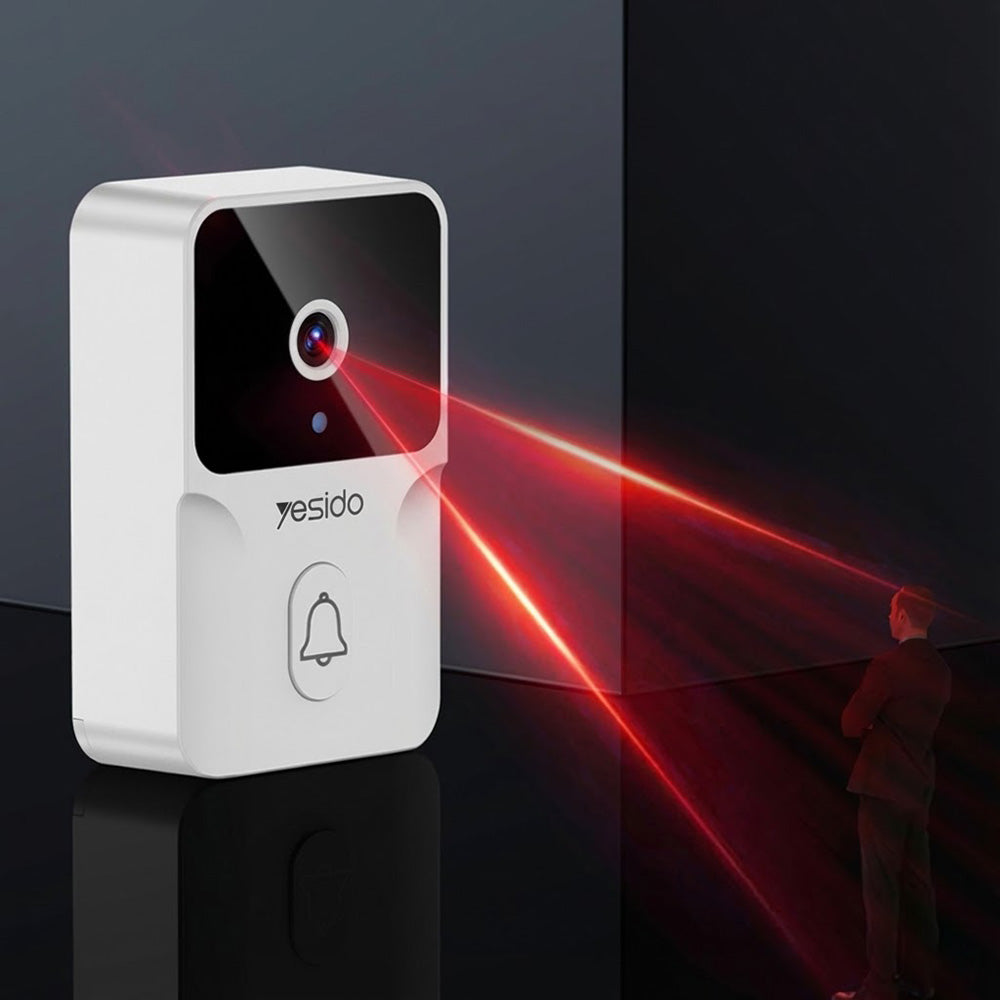 Yesido Wireless Video Intercom Doorbell (KM27), 2.4G, 2K HD 1080*720px, 1000mAh, 4.3" TFT Screen, UK Plug, Alb
