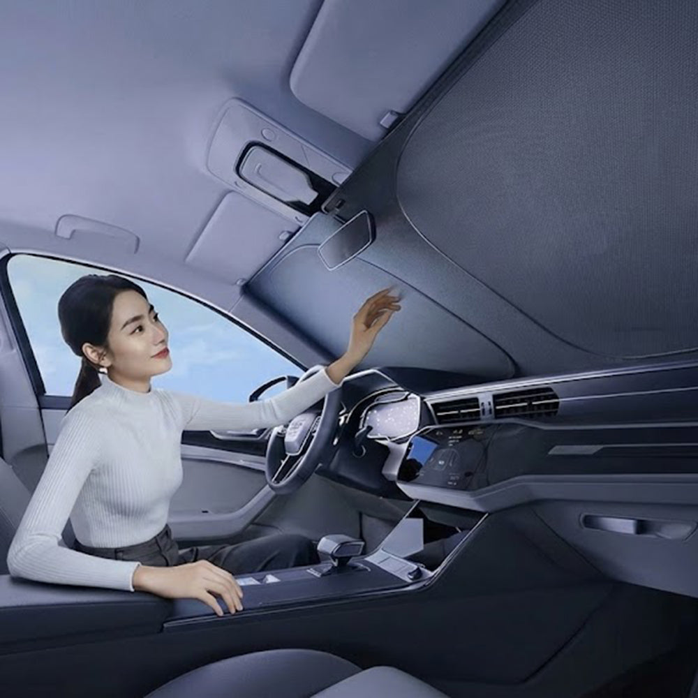 Gadget Baseus Windshield Sun GoTrip DT1 (C0118200), UPF2000+, 99.95% UV Blocking Rate, 80 x 150cm, Negru