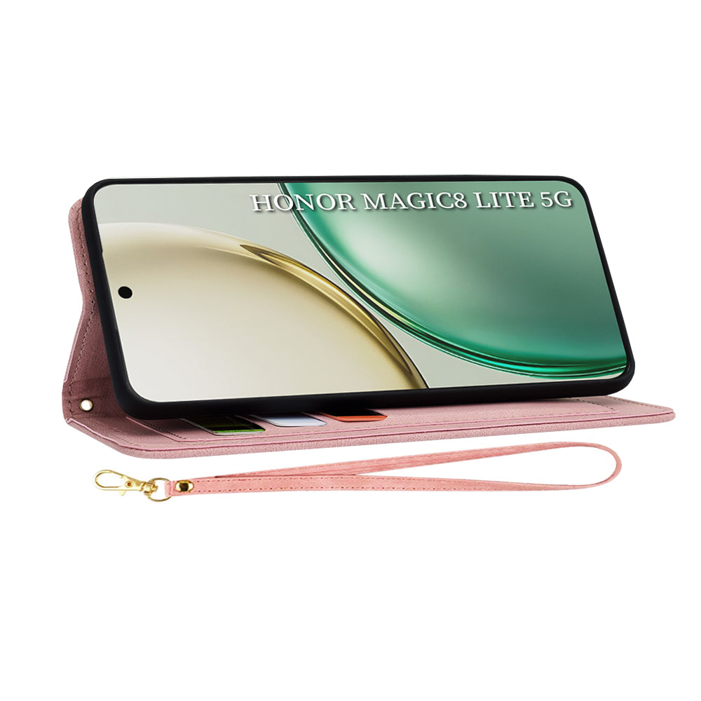 TechSuit Husa de protectie Techsuit FlipCraft compatibil cu Honor Magic8 Lite, Sweetheart Pink – imagine 2