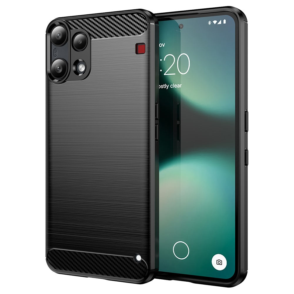 Husa de protectie Techsuit Carbon Silicone compatibil cu Nothing Phone (3a) Lite, Negru