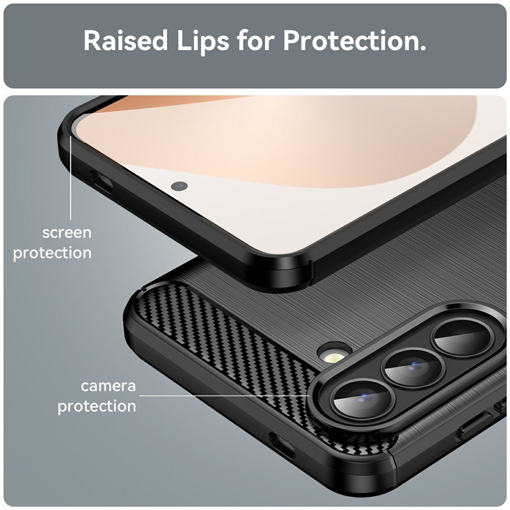 Husa de protectie Techsuit Carbon Silicone compatibil cu Samsung Galaxy A57 5G, Negru