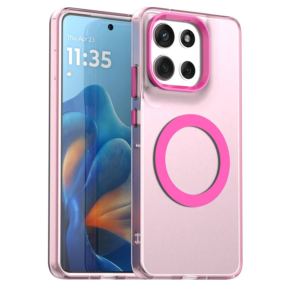 Husa de protectie Techsuit CandyCase MagSafe compatibil cu Motorola Moto G86, Roz