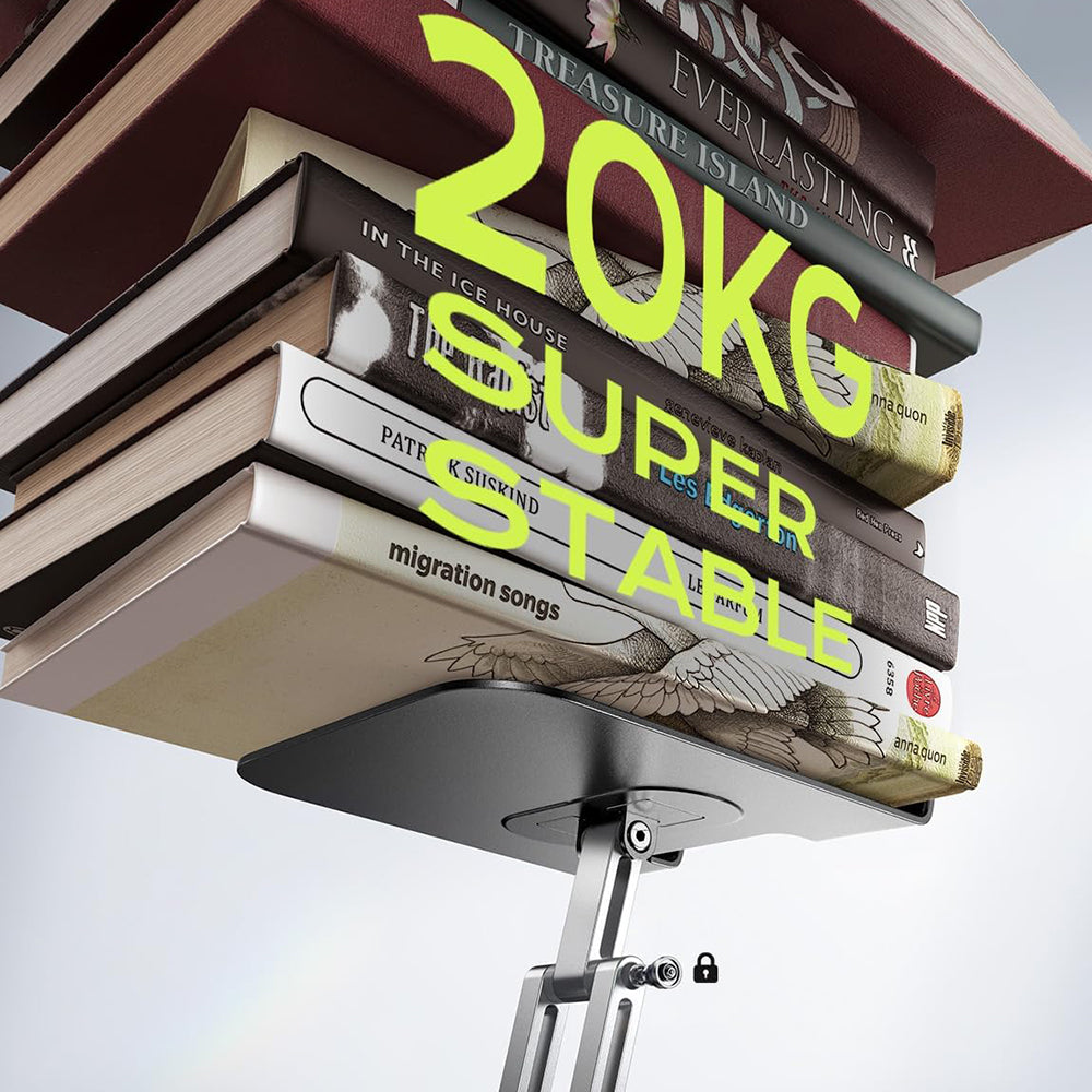 Suport Birou Tableta Lisen Q18 (YL0423120002), Otel Inoxidabil, 360° Rotire, Negru