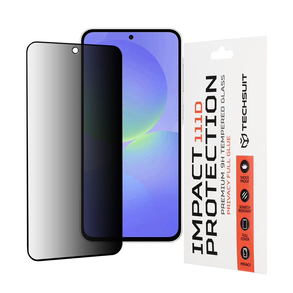 Folie de protectie Techsuit 111D Privacy Full Glue compatibil cu Samsung Galaxy A36 5G / A56 5G, Negru