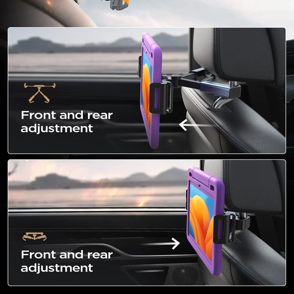 Suport Lisen (YL0221030002), for Phone, Tablet up to 12.9", Headrest Mount, Adjustable, Secure fit, Negru