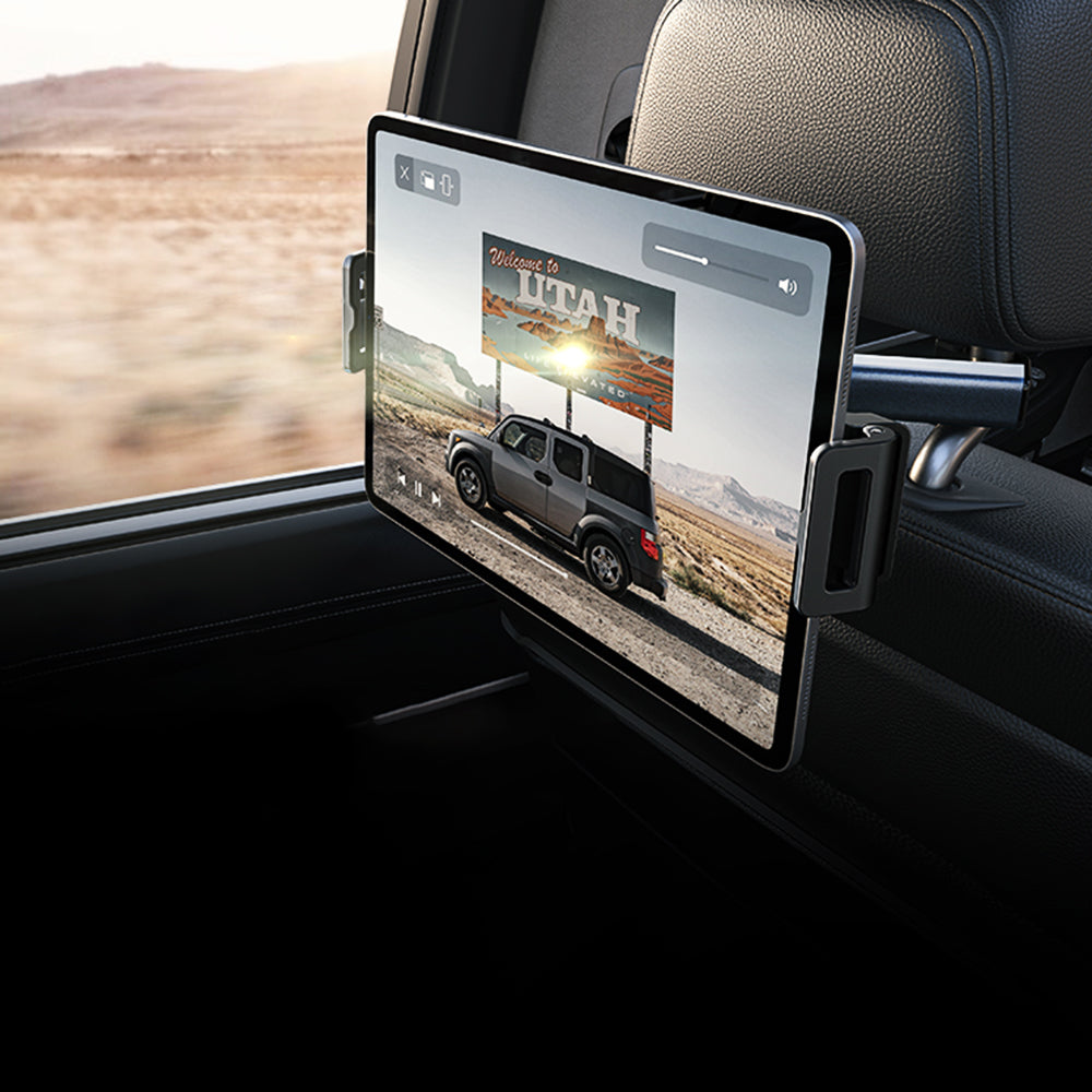 Suport Lisen (YL0221030002), for Phone, Tablet up to 12.9", Headrest Mount, Adjustable, Secure fit, Negru