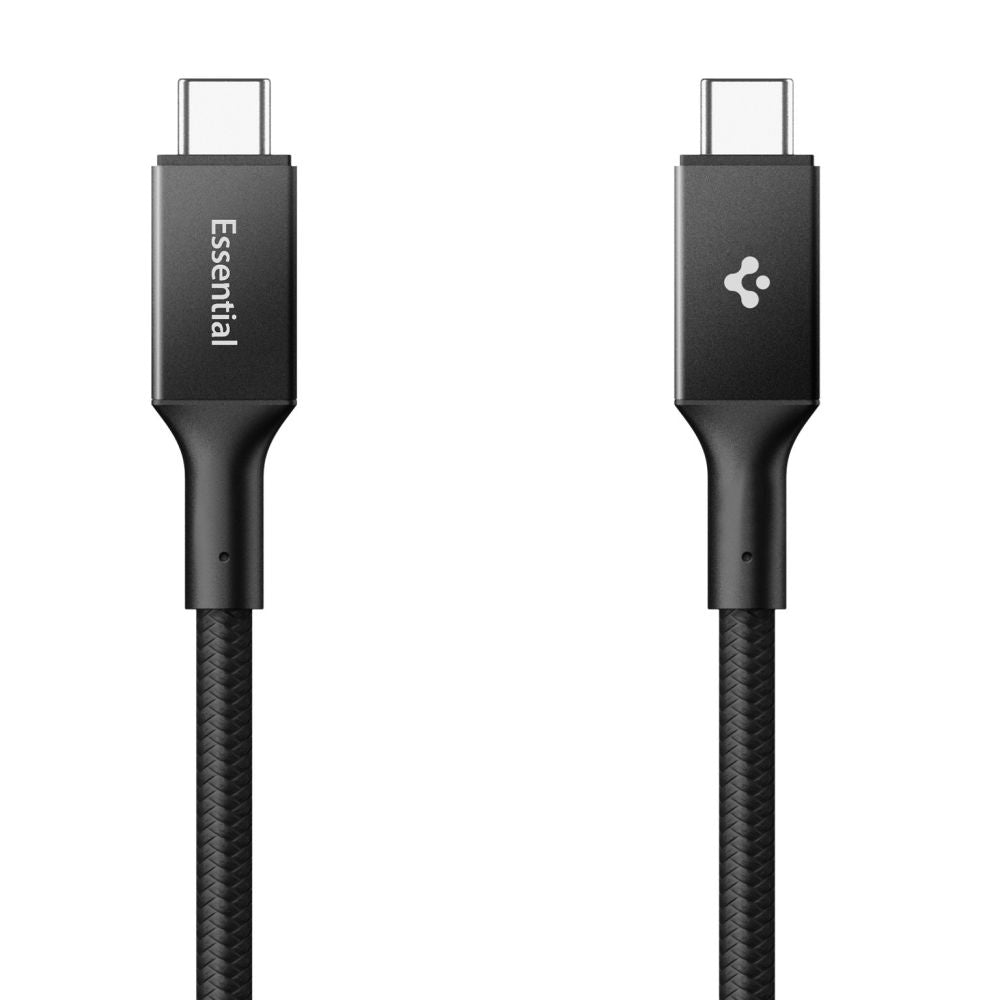 Cablu Spigen Essential EB10015CC (ACA10421), Fast Charging, Type-C, 100W, 5Gbps, E-Marker Chip, 1.5m, Negru