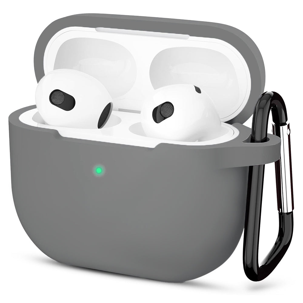 Casti Techsuit Silicone Case, for Apple AirPods 3, Smooth Ultrathin Material, Gri