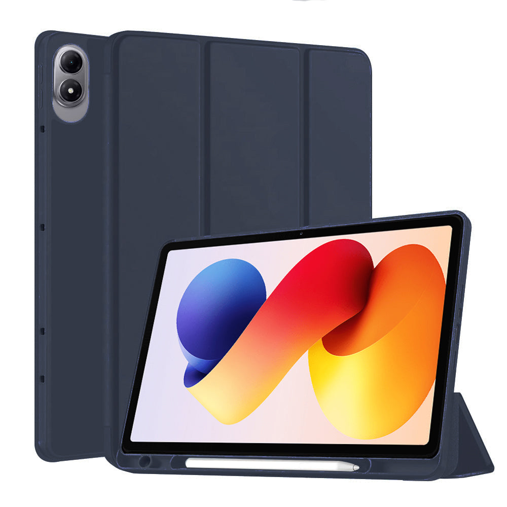 Husa de protectie tableta Techsuit Flex Trifold (with Pencil Holder) compatibil cu Xiaomi Redmi Pad 2 Pro, Albastru Inchis