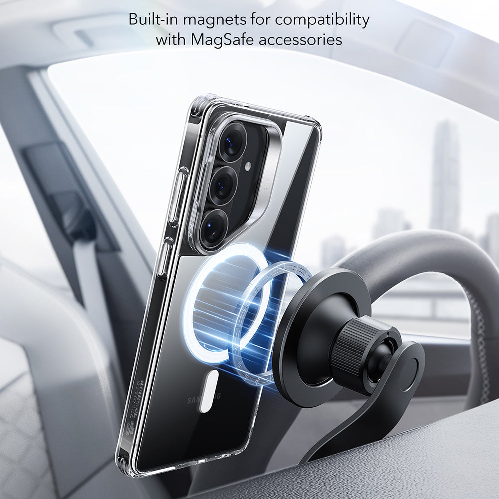Husa de protectie ESR Classic Hybrid HaloLock Kickstand compatibil cu Samsung Galaxy S26 Plus, Transparent