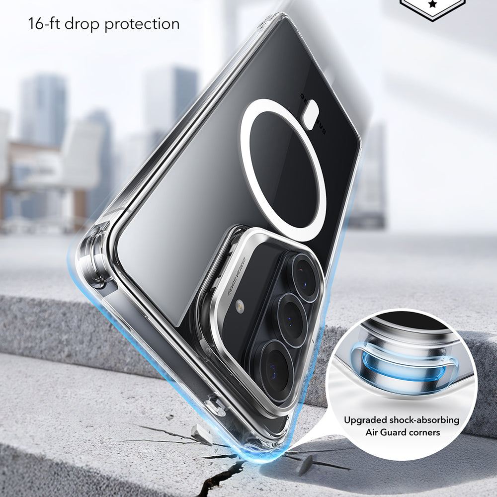 Husa de protectie ESR Classic Hybrid HaloLock Kickstand compatibil cu Samsung Galaxy S26 Plus, Transparent