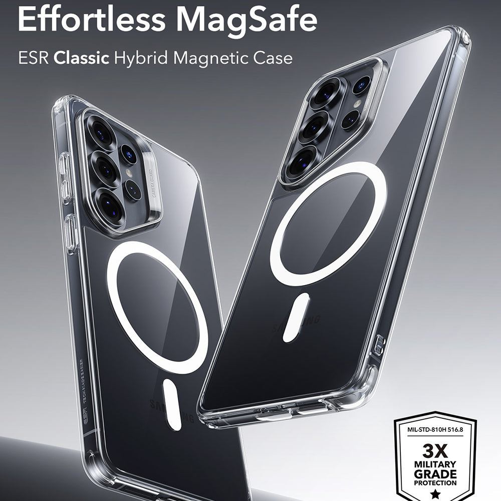 Husa de protectie ESR Classic Hybrid HaloLock compatibil cu Samsung Galaxy S26 Ultra, Transparent