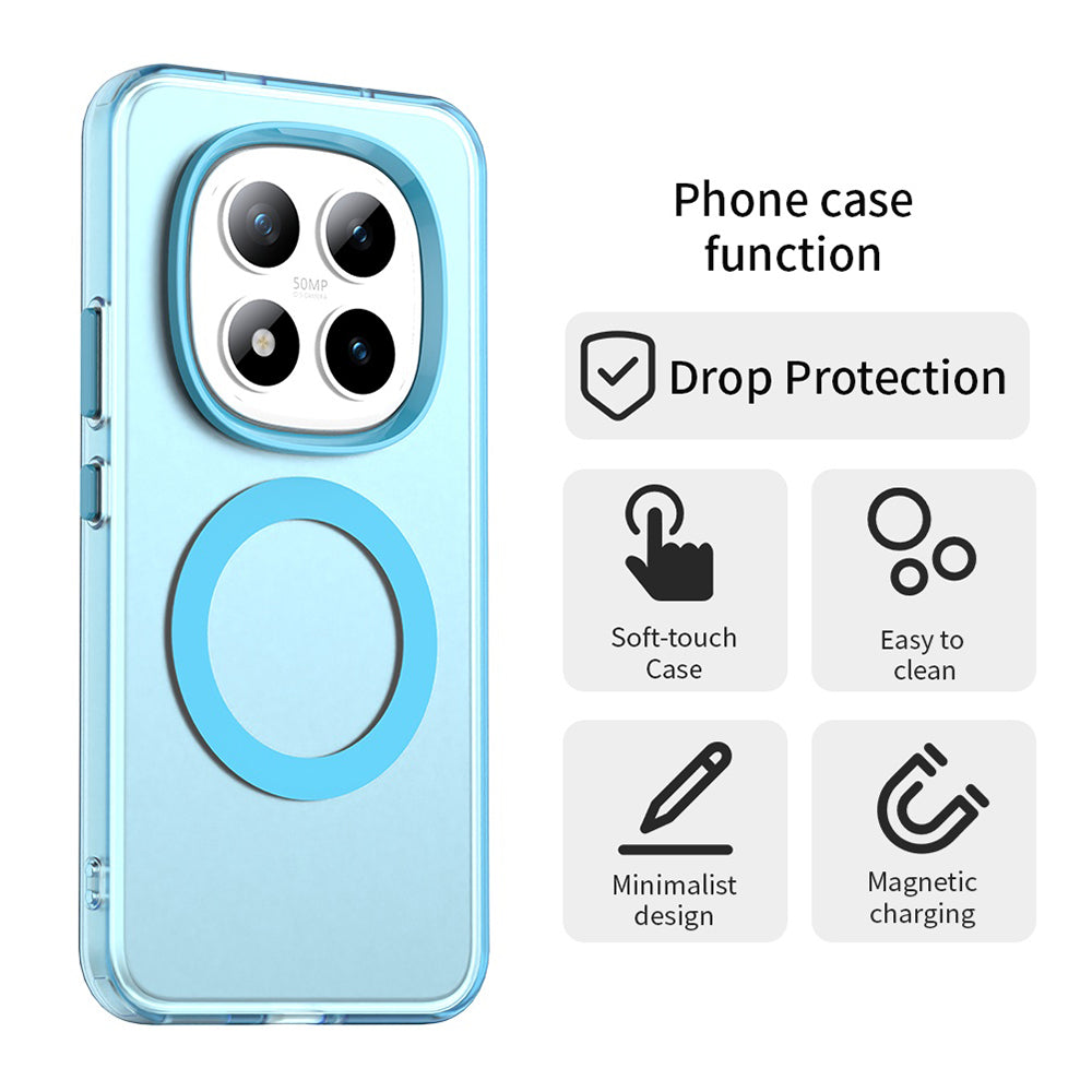 Husa de protectie Techsuit CandyCase MagSafe compatibil cu Xiaomi Redmi Note 15 Pro+ 5G / Poco M8 Pro 5G, Albastru