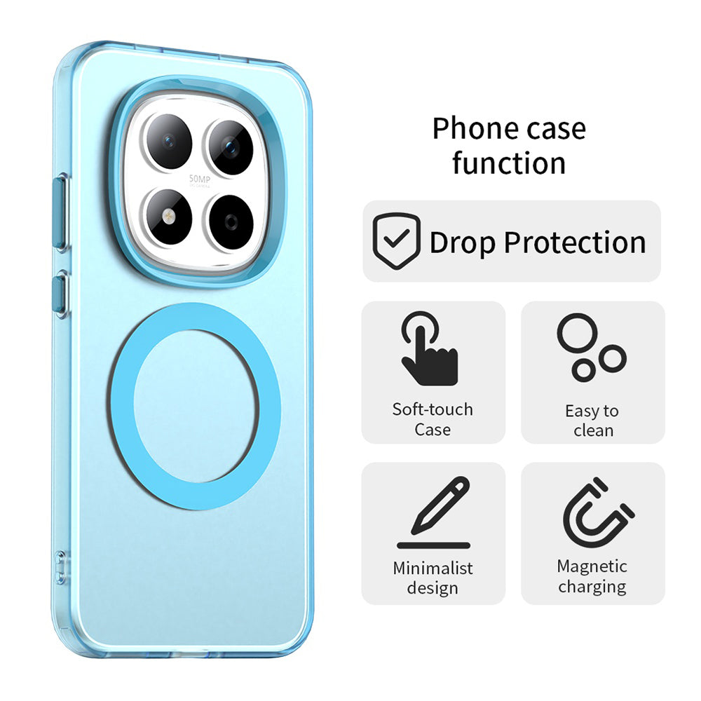 Husa de protectie Techsuit CandyCase MagSafe compatibil cu Xiaomi Redmi Note 15 Pro 5G, Albastru