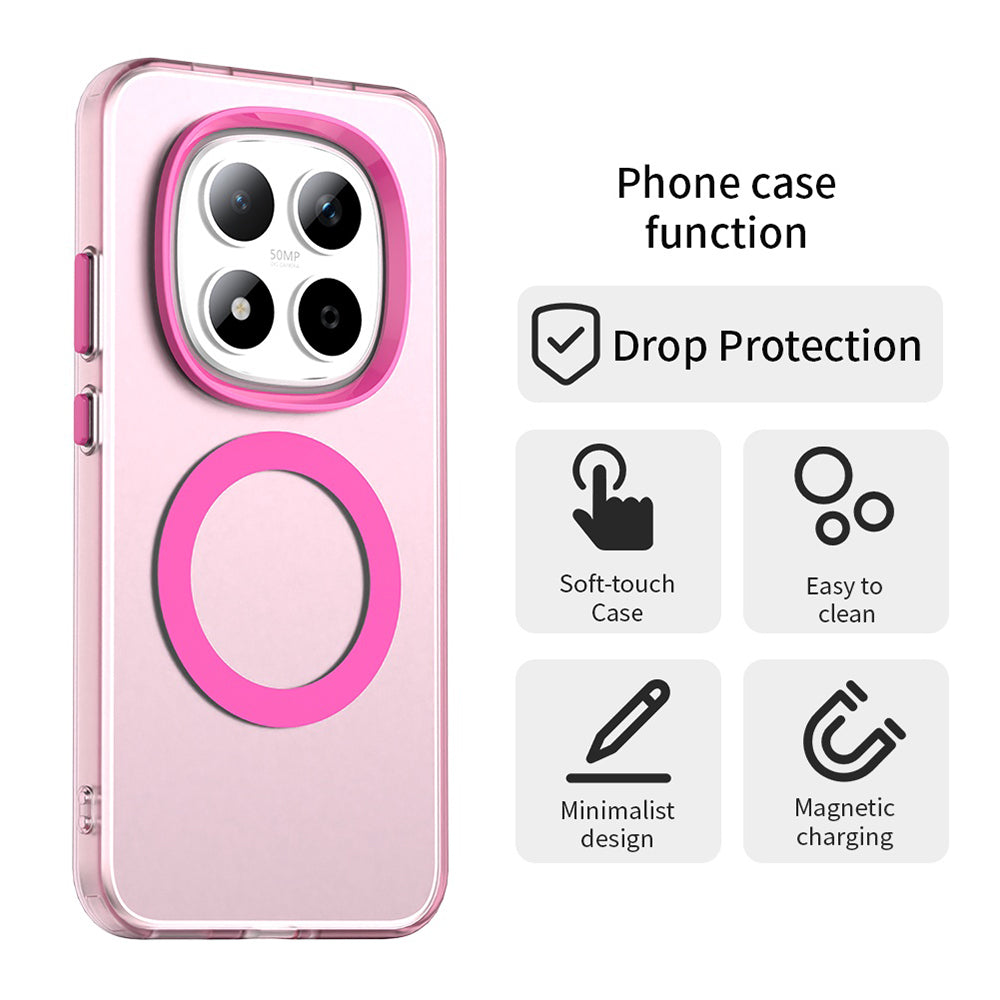 Husa de protectie Techsuit CandyCase MagSafe compatibil cu Xiaomi Redmi Note 15 Pro 5G, Roz