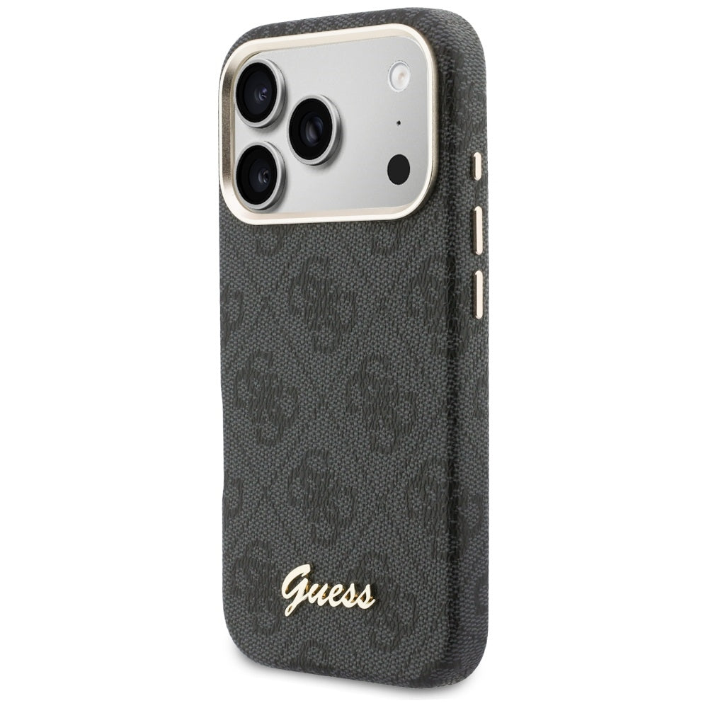 Husa de protectie Guess 4G Script MagSafe (GUHMP17L5P4FWMSK) compatibil cu iPhone 17 Pro, Negru