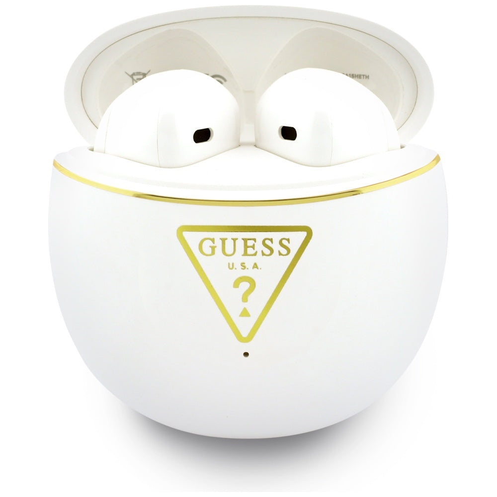 Casti In-ear, BT, TWS - Guess Script Print (GUTWSA15HETH) - White