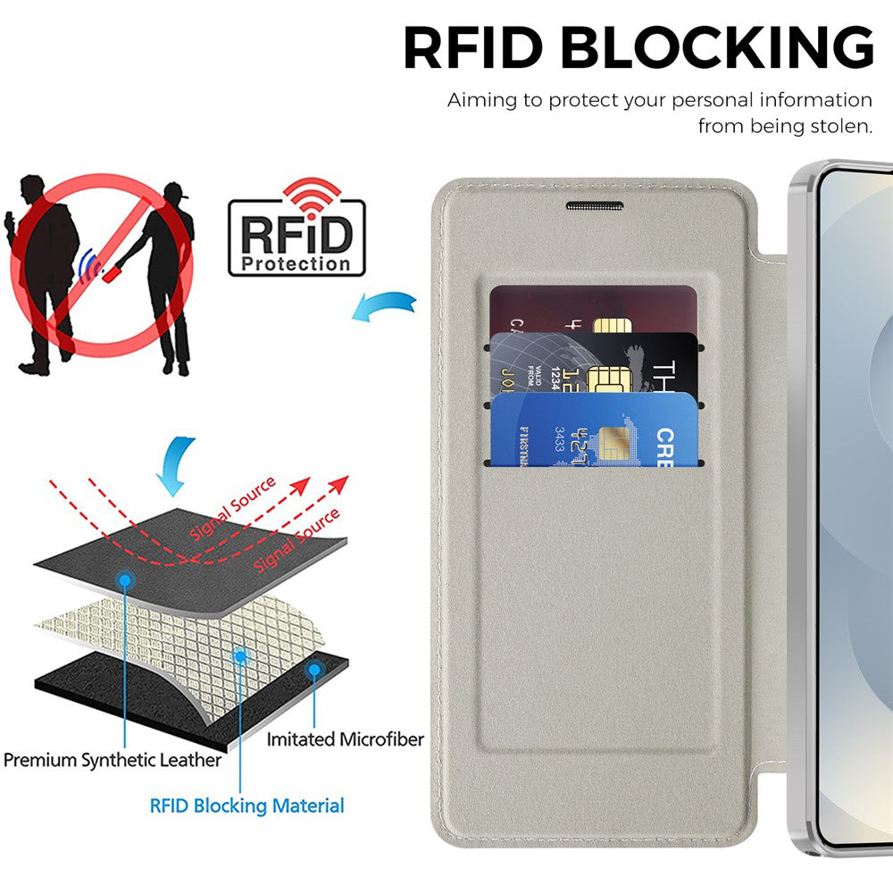 Husa de protectie Techsuit SmartMag Book compatibil cu Samsung Galaxy S26 Ultra, Gri