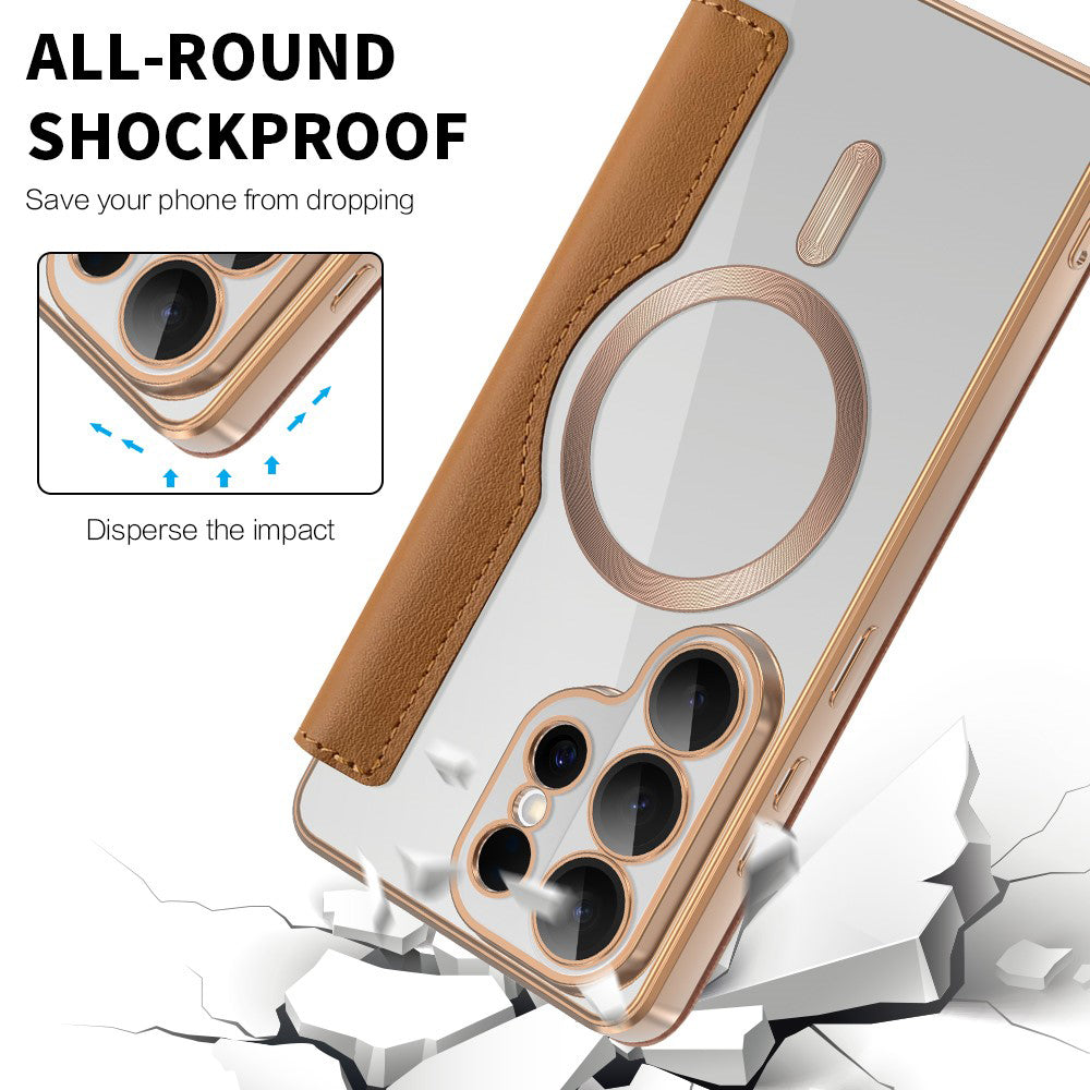 Husa de protectie Techsuit SmartMag Book compatibil cu Samsung Galaxy S26 Ultra, Maro