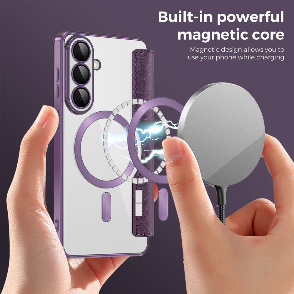 Husa de protectie Techsuit SmartMag Book compatibil cu Samsung Galaxy S26 Plus, Mov