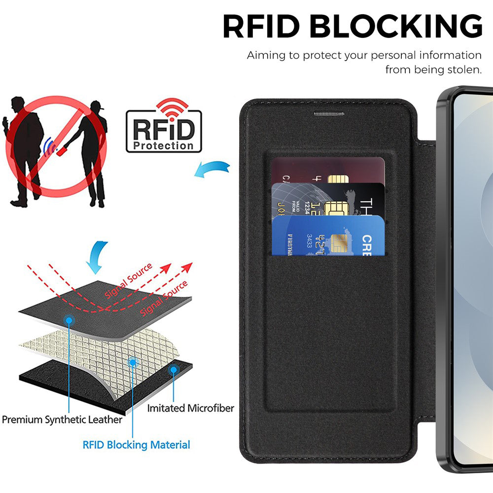 Husa de protectie Techsuit SmartMag Book compatibil cu Samsung Galaxy S26 Plus, Negru