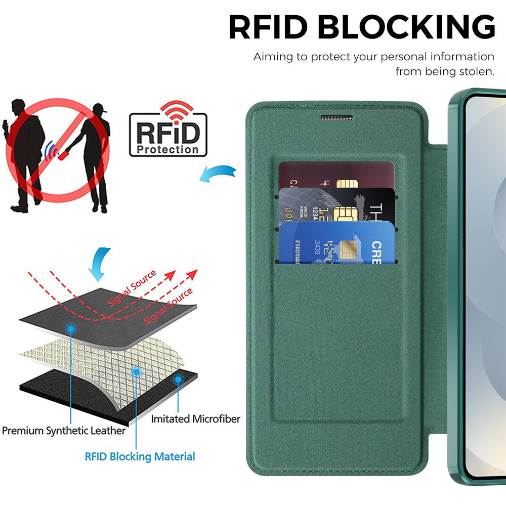 Husa de protectie Techsuit SmartMag Book compatibil cu Samsung Galaxy S26, Verde