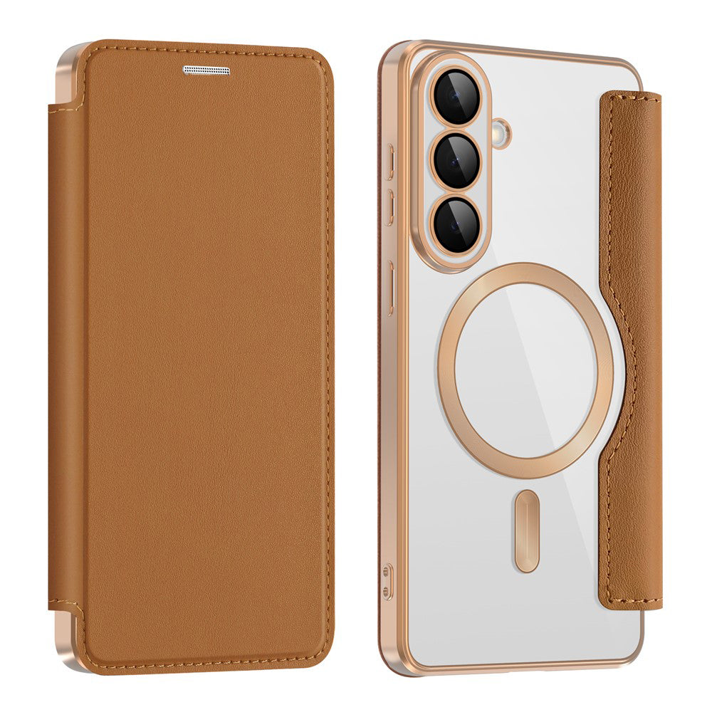 Husa de protectie Techsuit SmartMag Book compatibil cu Samsung Galaxy S26, Maro