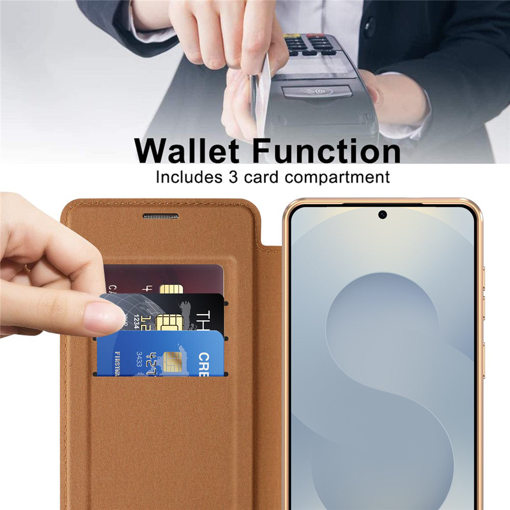 Husa de protectie Techsuit SmartMag Book compatibil cu Samsung Galaxy S26, Maro