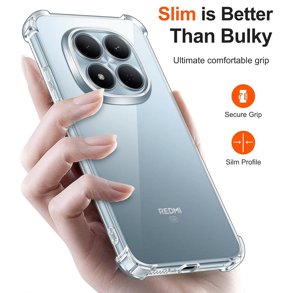 Husa de protectie Techsuit Shockproof Clear Silicone compatibil cu Xiaomi Redmi Note 15 Pro 4G, Transparent