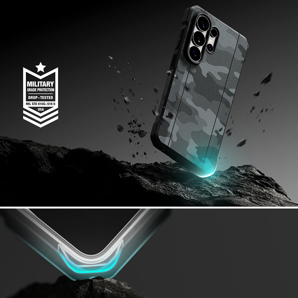 Husa de protectie Ringke Onyx Alpha MagSafe compatibil cu Samsung Galaxy S26 Ultra, Camo Black