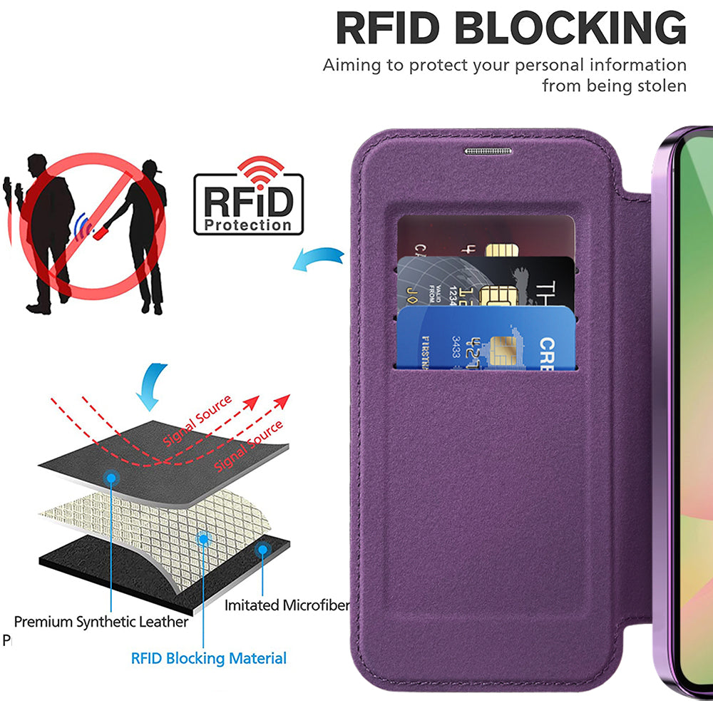 Husa de protectie Techsuit SmartMag Book compatibil cu Samsung Galaxy A57 5G, Mov